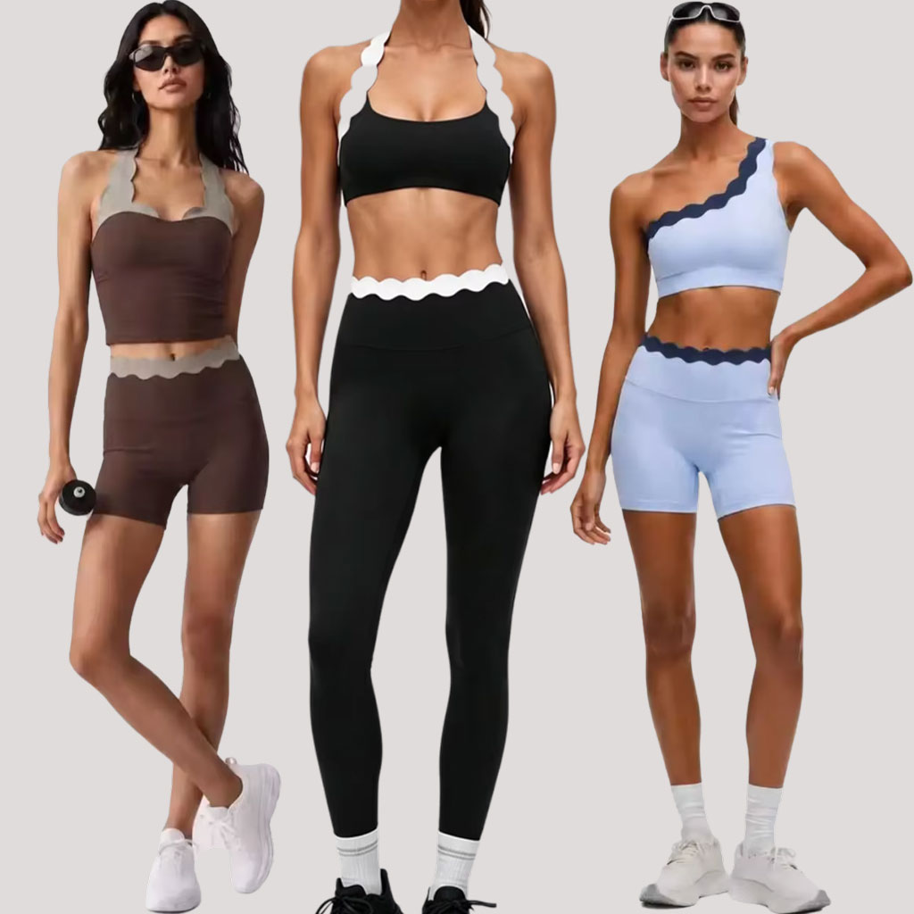 Lace Bralette Set - Completo Yoga da Donna 2 Pezzi,