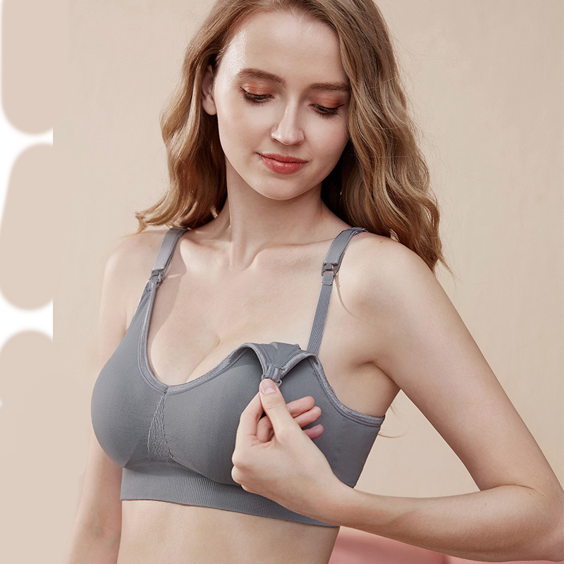 Sleep Bra Bralette - Reggiseno da allattamento senza cuciture, in